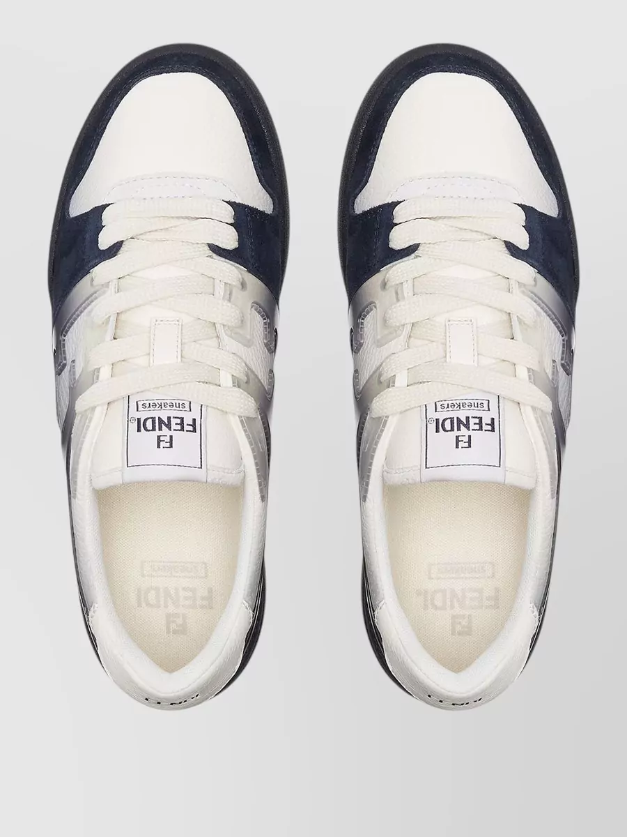 Fendi Sneakers With Round Toe And Contrast Panels