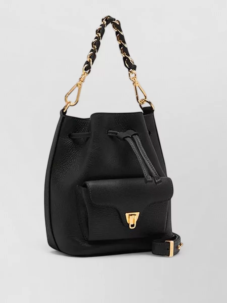 Coccinelle Leather Beat Generation Small Bucket Bag