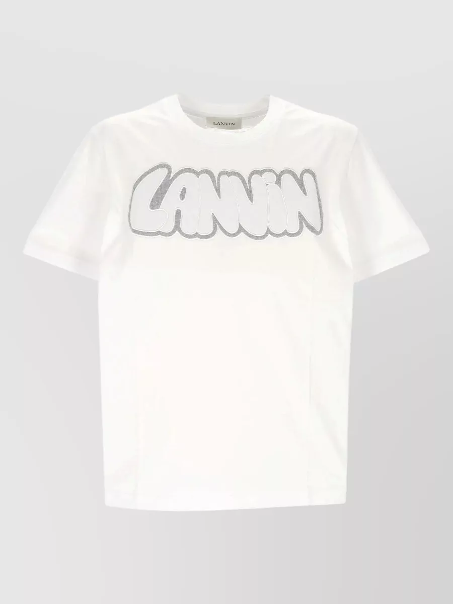 Lanvin embroidered logo cotton t-shirt