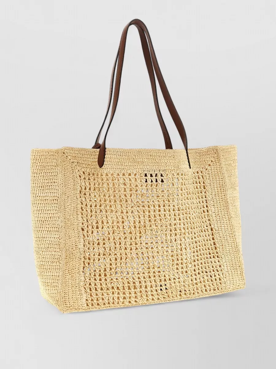 Mulberry Na Large Raffia Crochet Beach Bag
