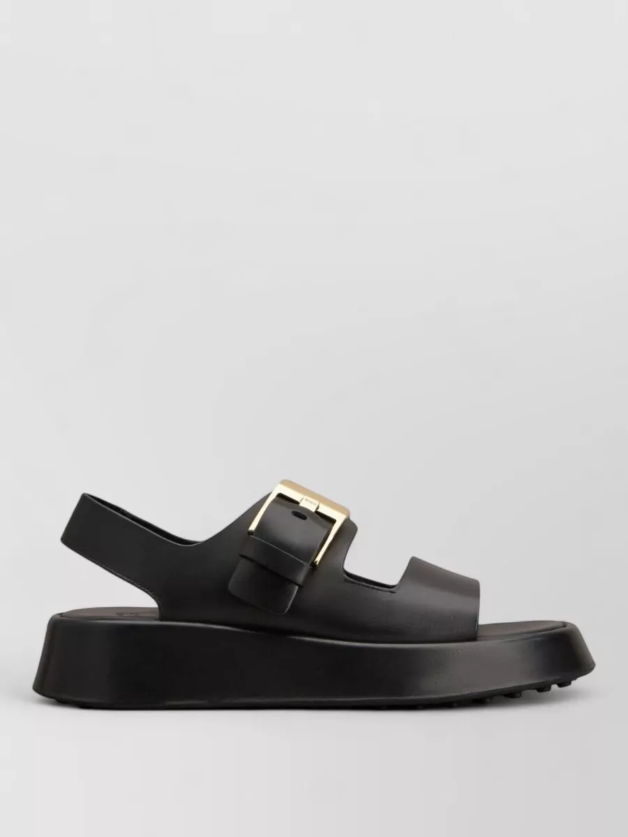 Tod's Heel Sandals Open Toe Platform Sole Slingback