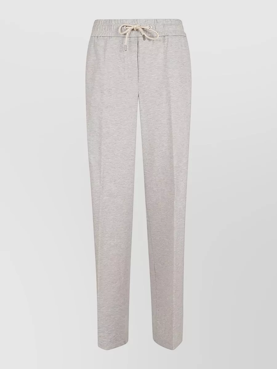 Peserico Melange Straight-Leg Track Pants