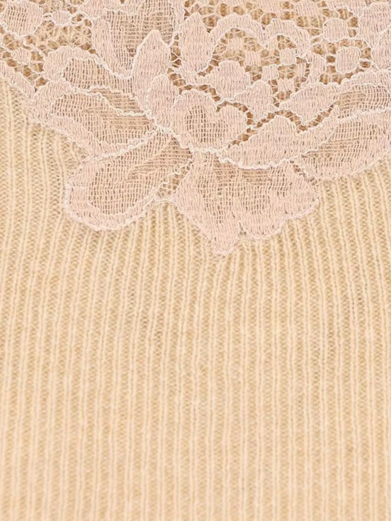 Valentino Cashmere Sweater With Lace And Boat Neckline