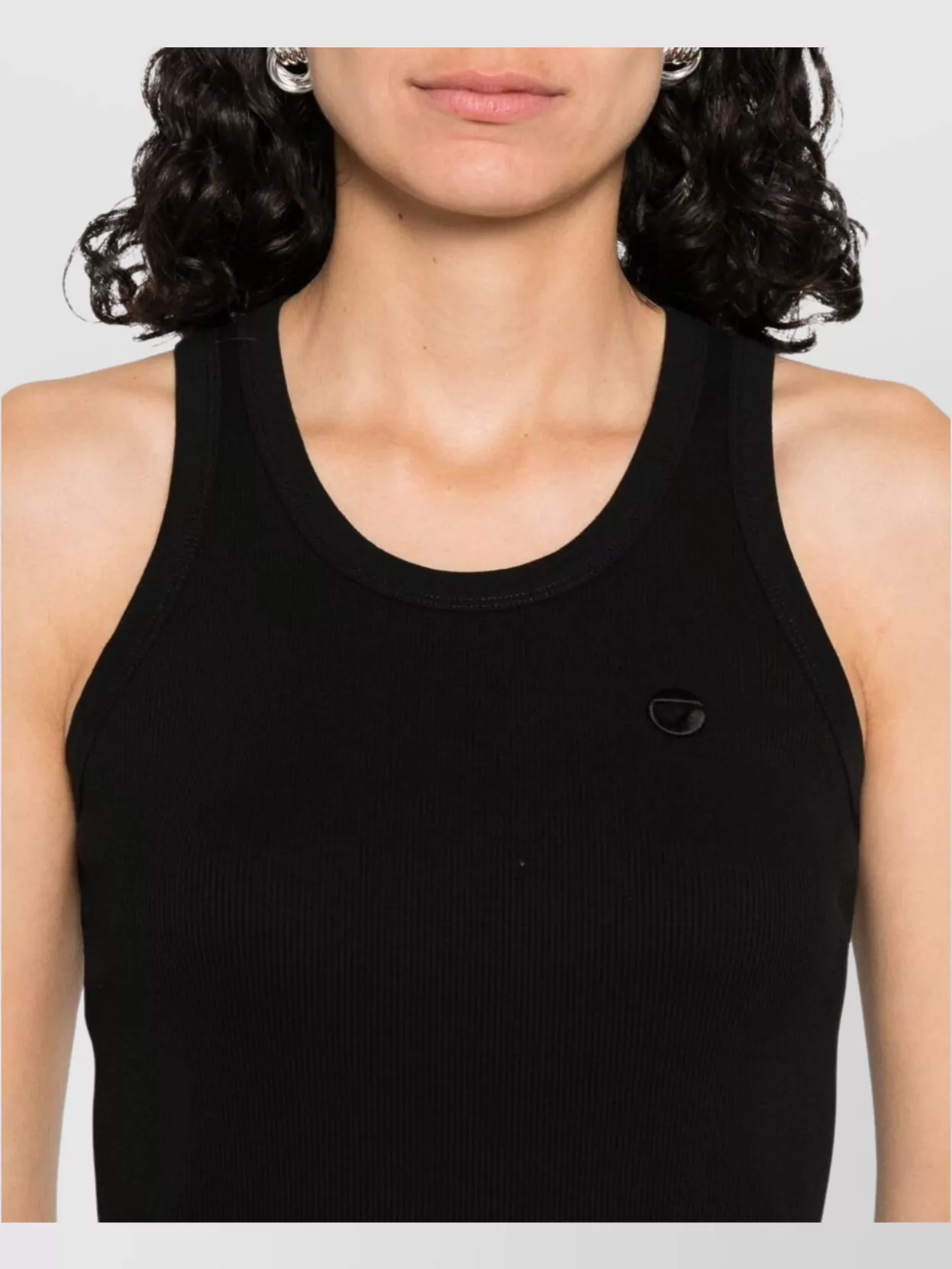 Coperni Round Neck Sleeveless Top With Ribbed Texture