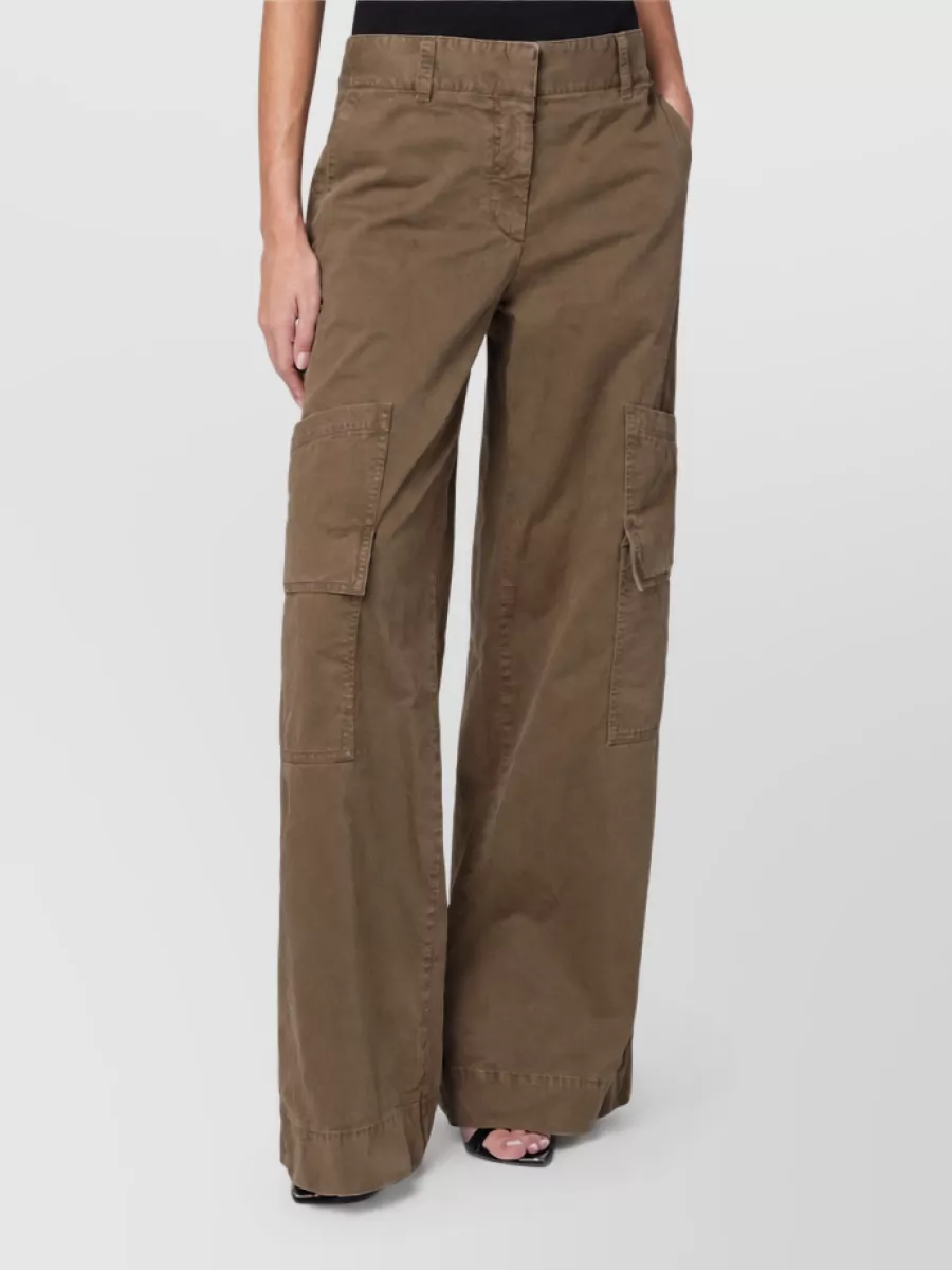 Off-White cotton wide-leg cargo trousers