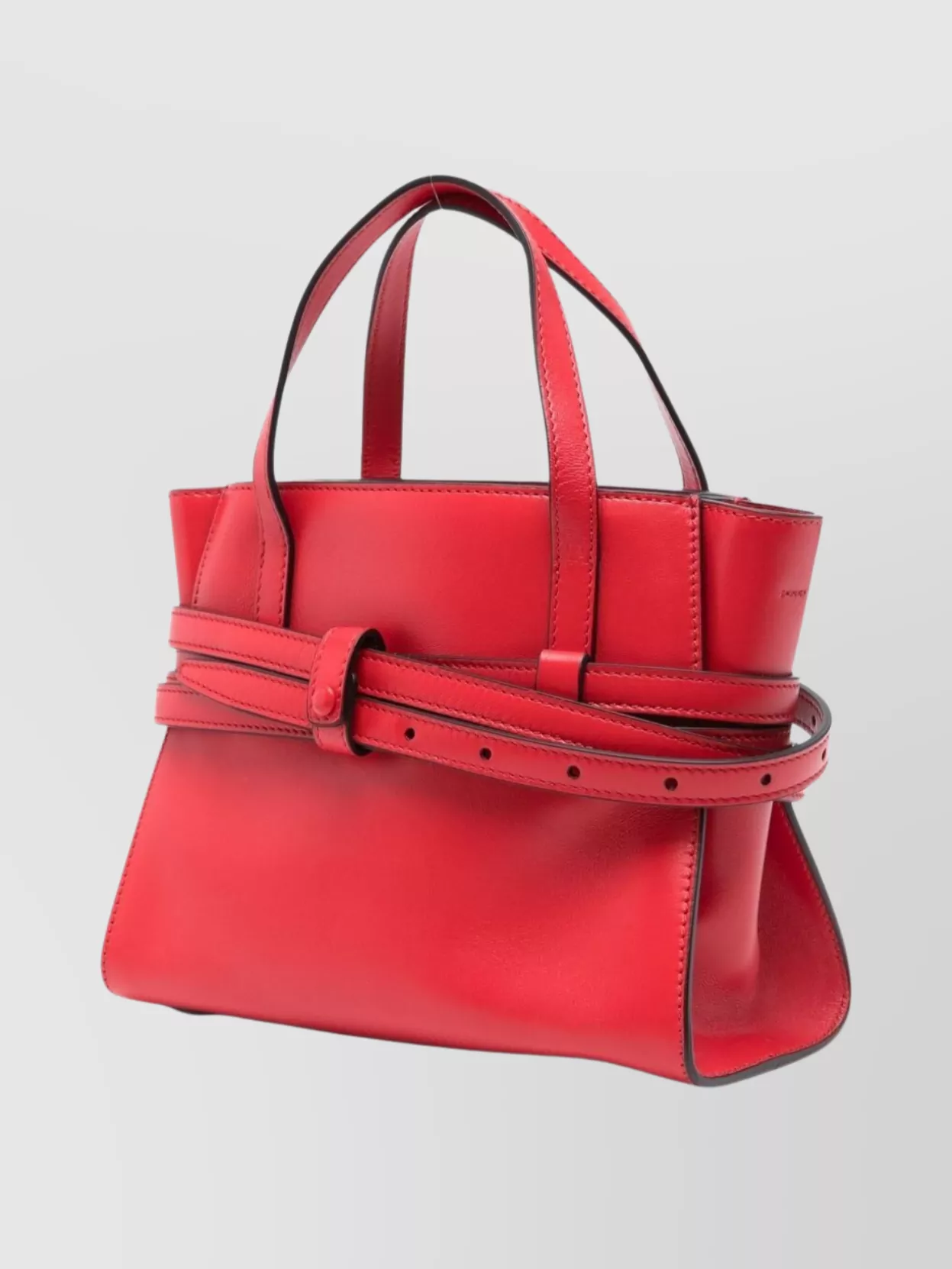 Moschino Double Belt Shoulder Bag With Top Handles