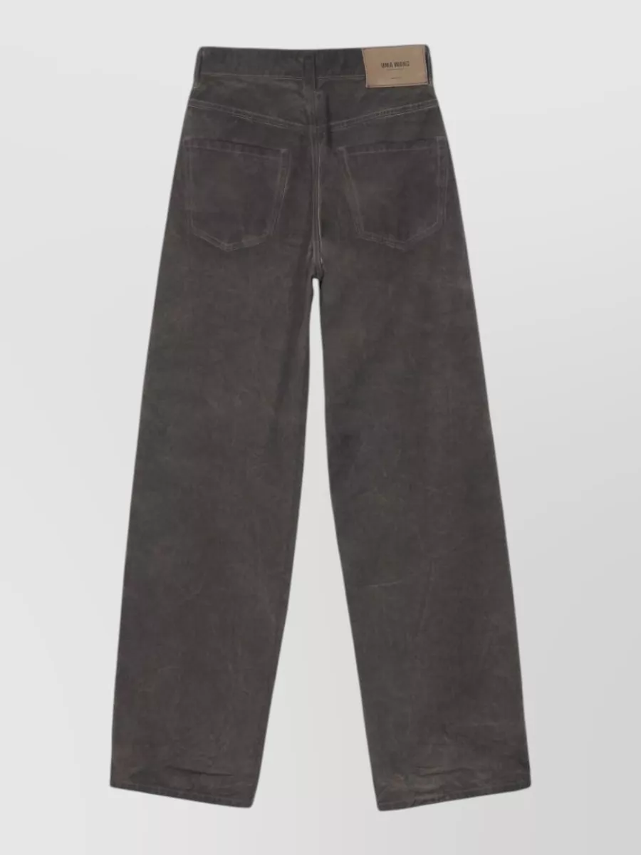 Uma Wang Phyllis Denim Cotton Wide Leg Trousers
