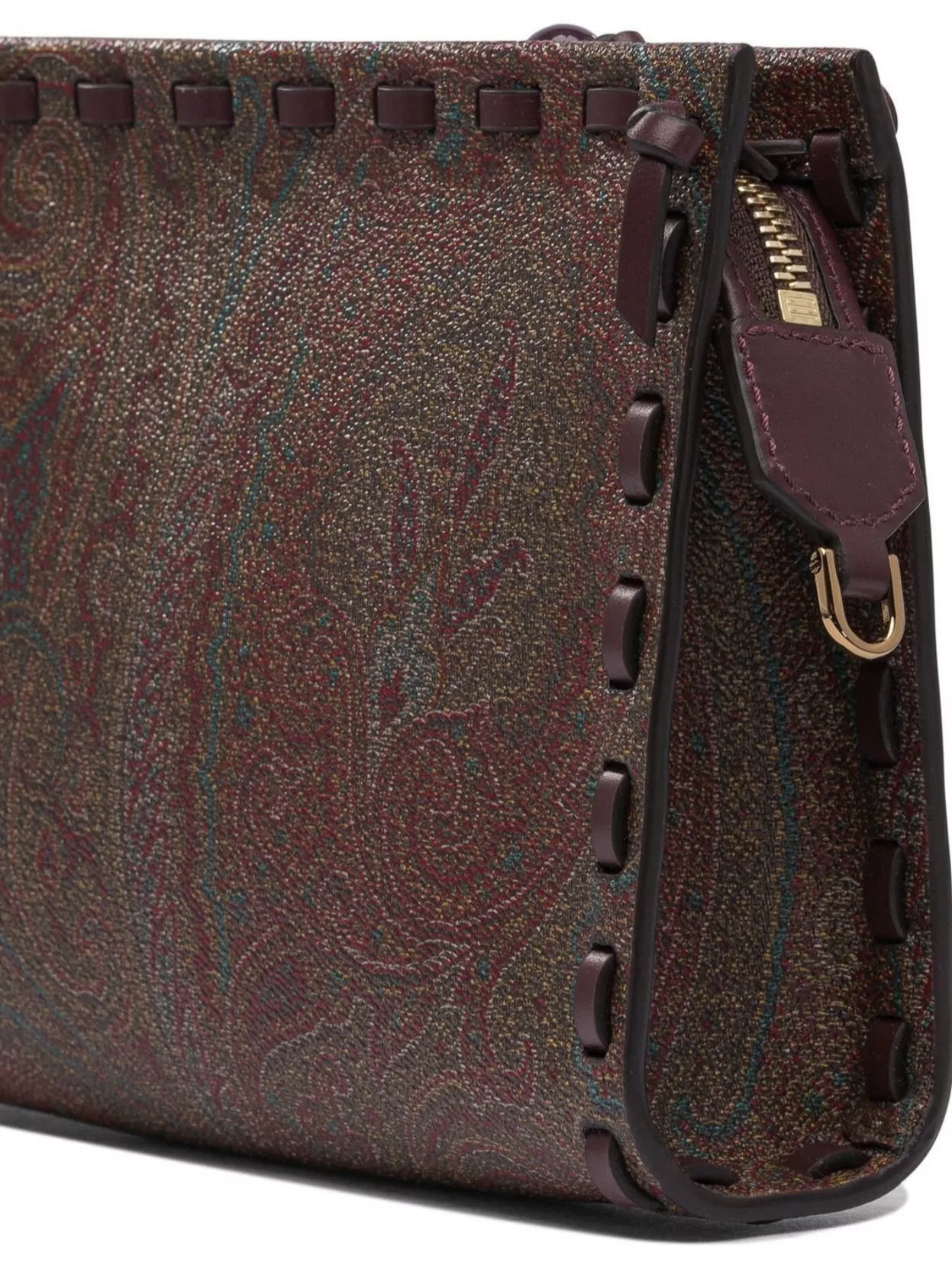 Etro Strap Leather Trim Clutch Bags