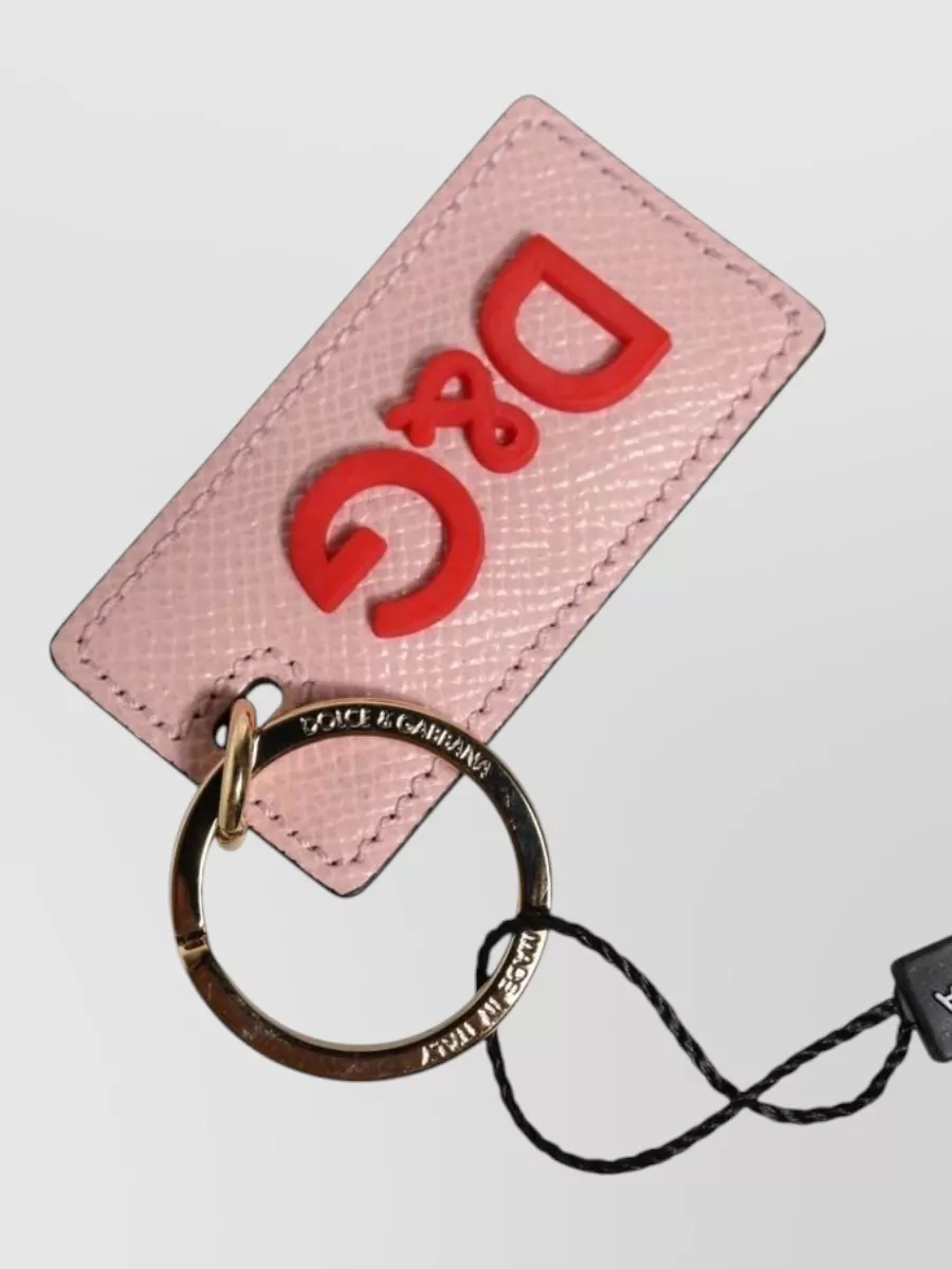 Dolce&Gabbana Leather Logo Keyring