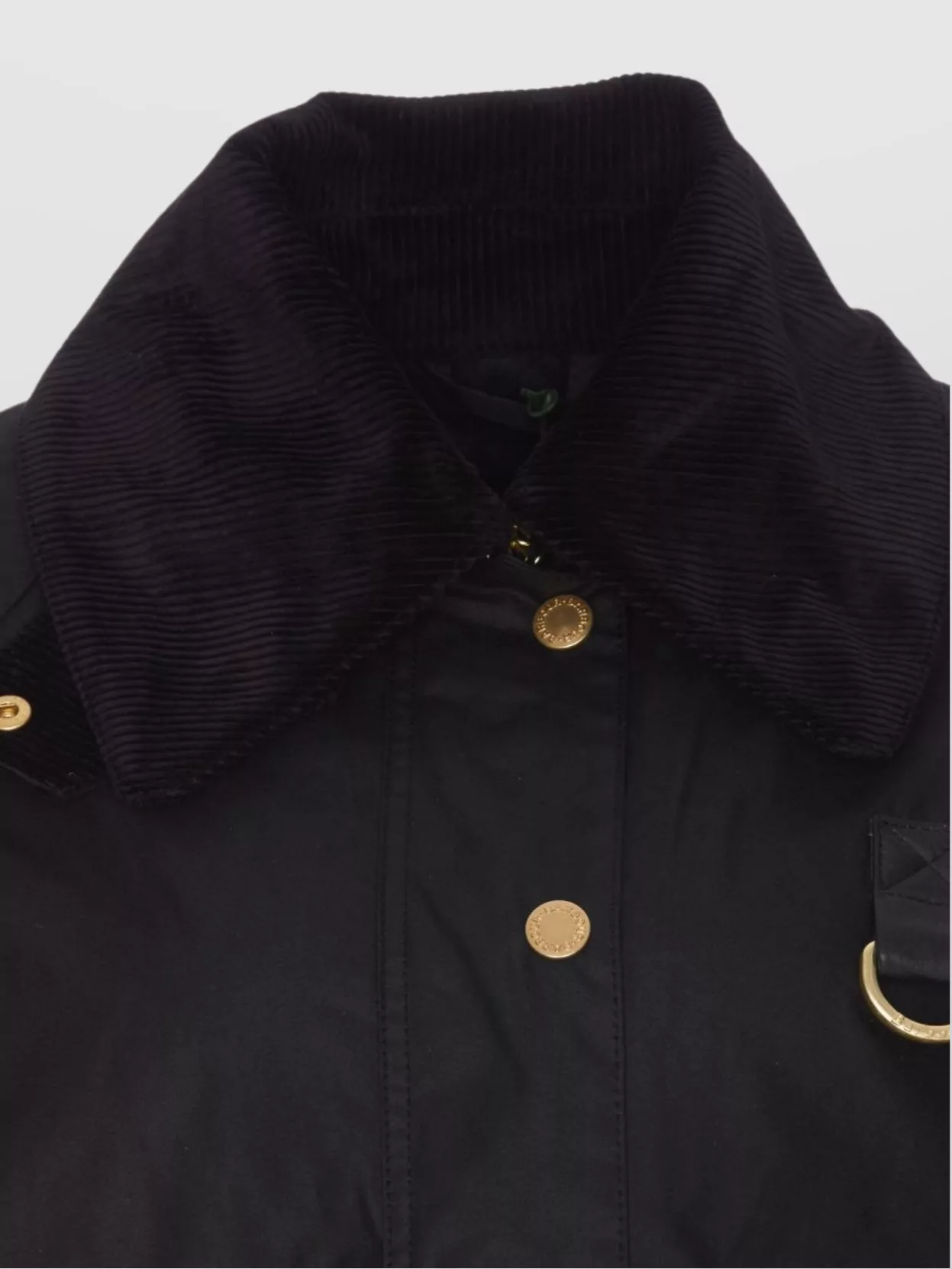 Barbour Cotton Wax Long Sleeve Blazer With Pockets In Black