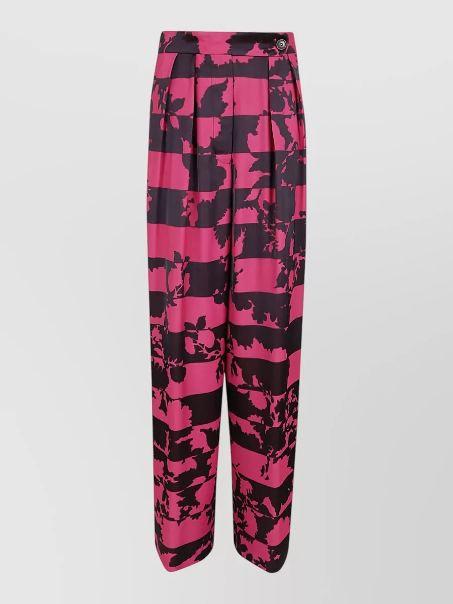 Dries Van Noten Pamplona high waist pleated wide leg trousers