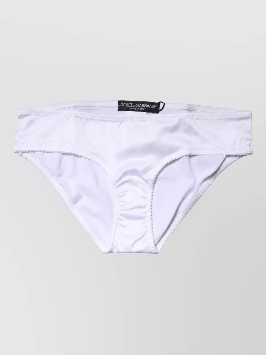 Dolce&Gabbana silk mid-rise brief bikini bottoms