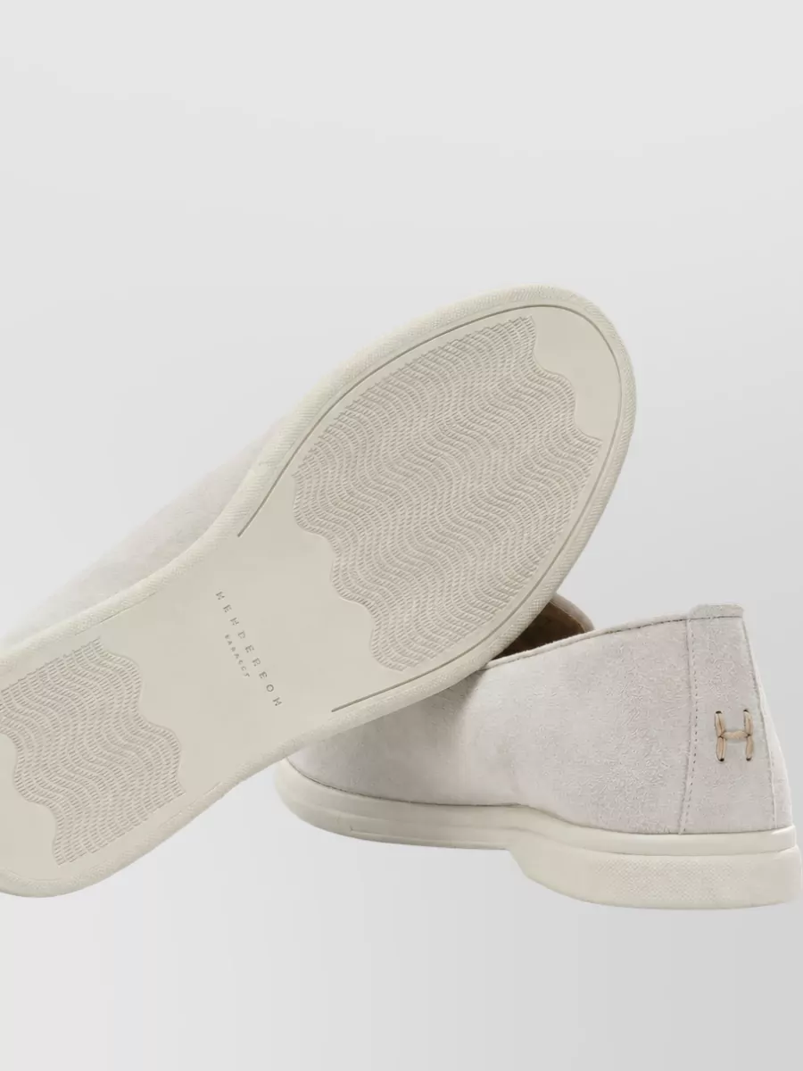 Henderson Baracco Suede Loafers Rubber Sole Design
