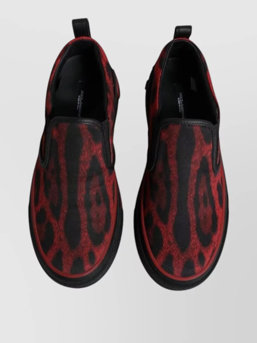 Dolce&Gabbana Leopard-Print Leather Slip-On Sneakers