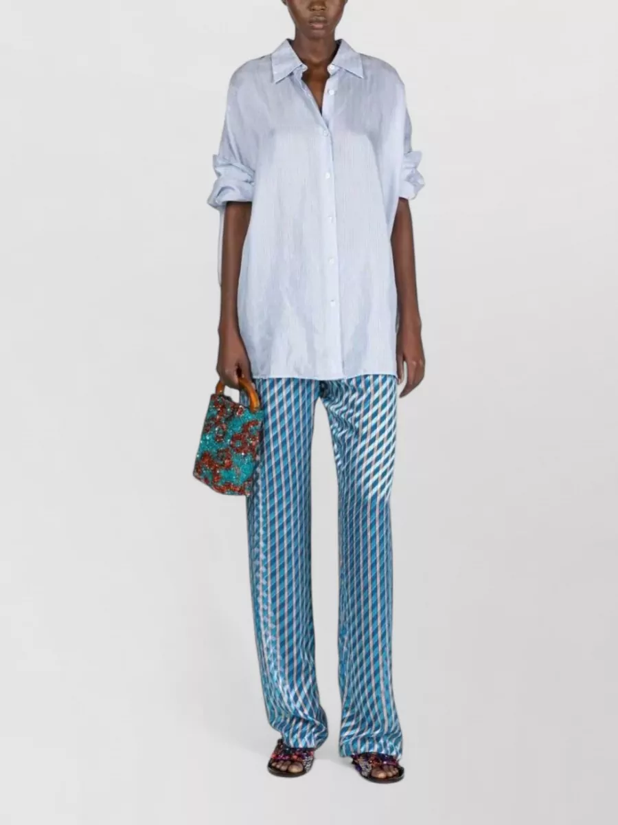 Dries Van Noten Striped Long-Sleeve Shirt