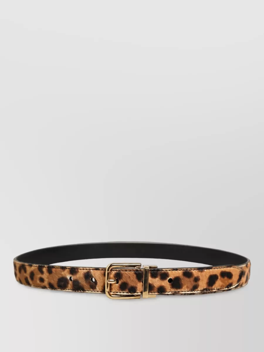 Dolce&Gabbana Leopard Calf Hair Belt