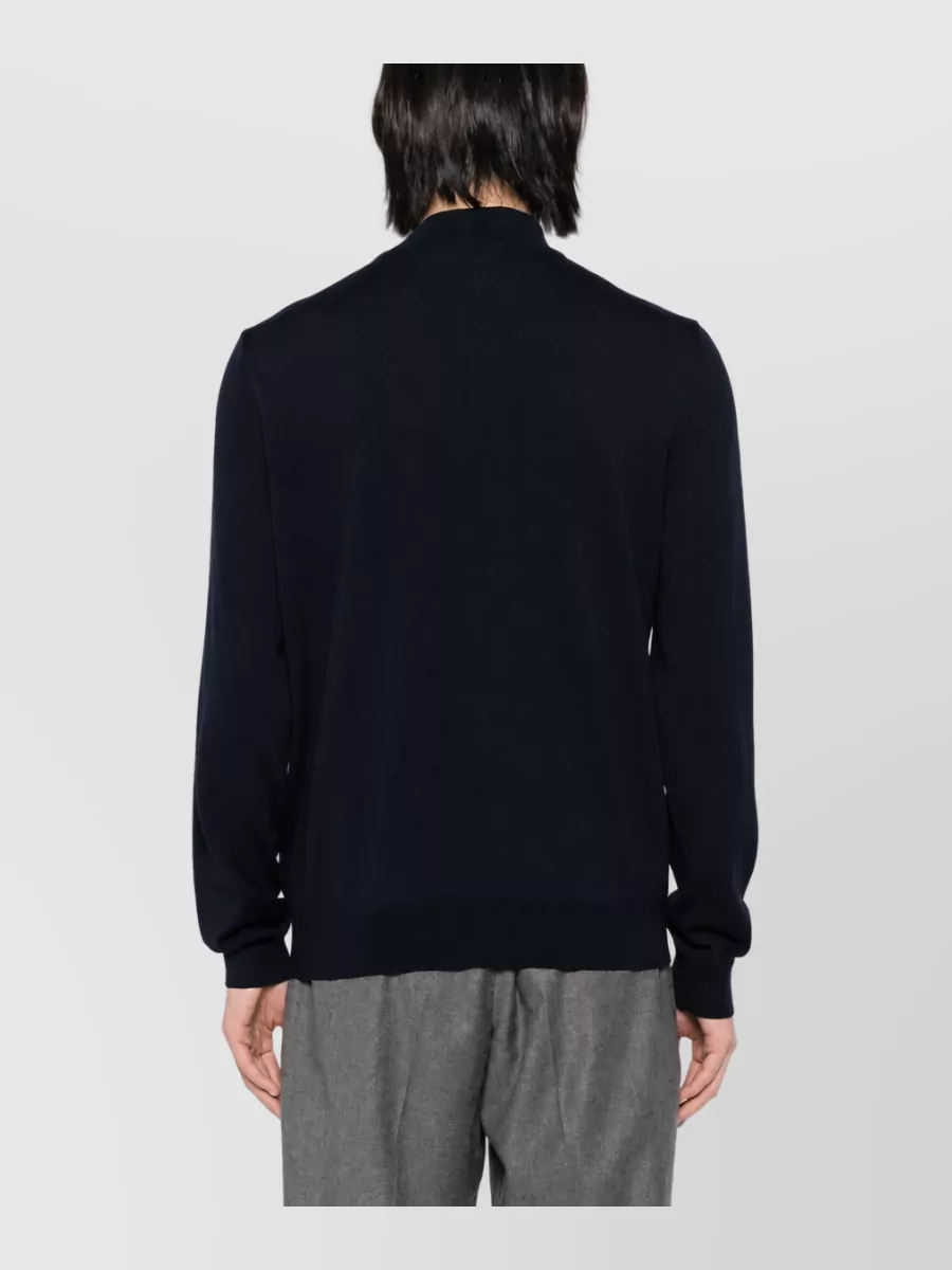 Boss Virgin Wool Zip-Collar Tank Top