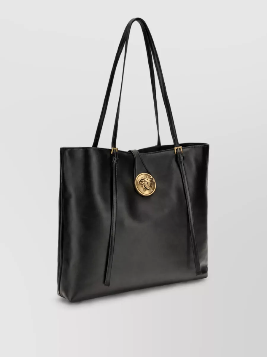 Versace La Medusa Lamb Leather Tote Bag