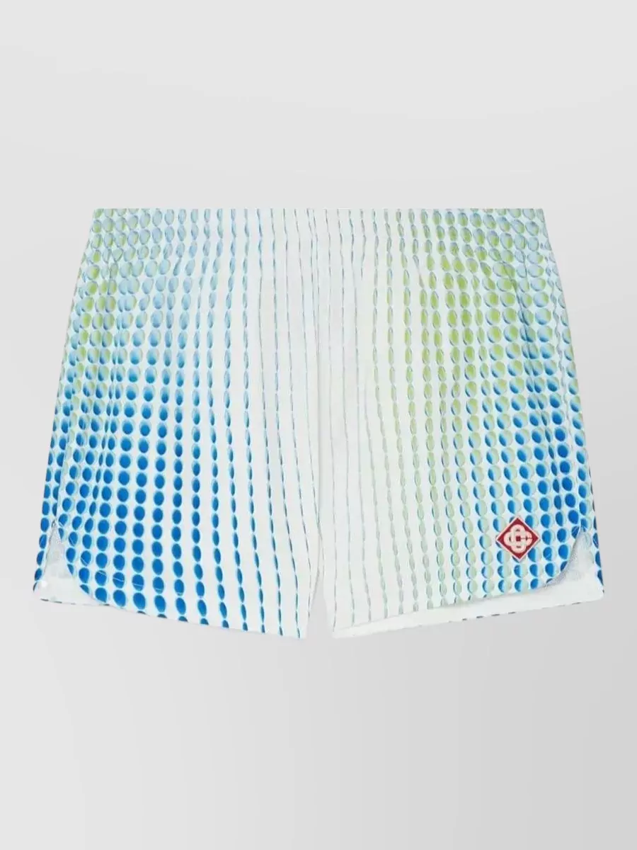 Casablanca printed logo-appliqué shorts