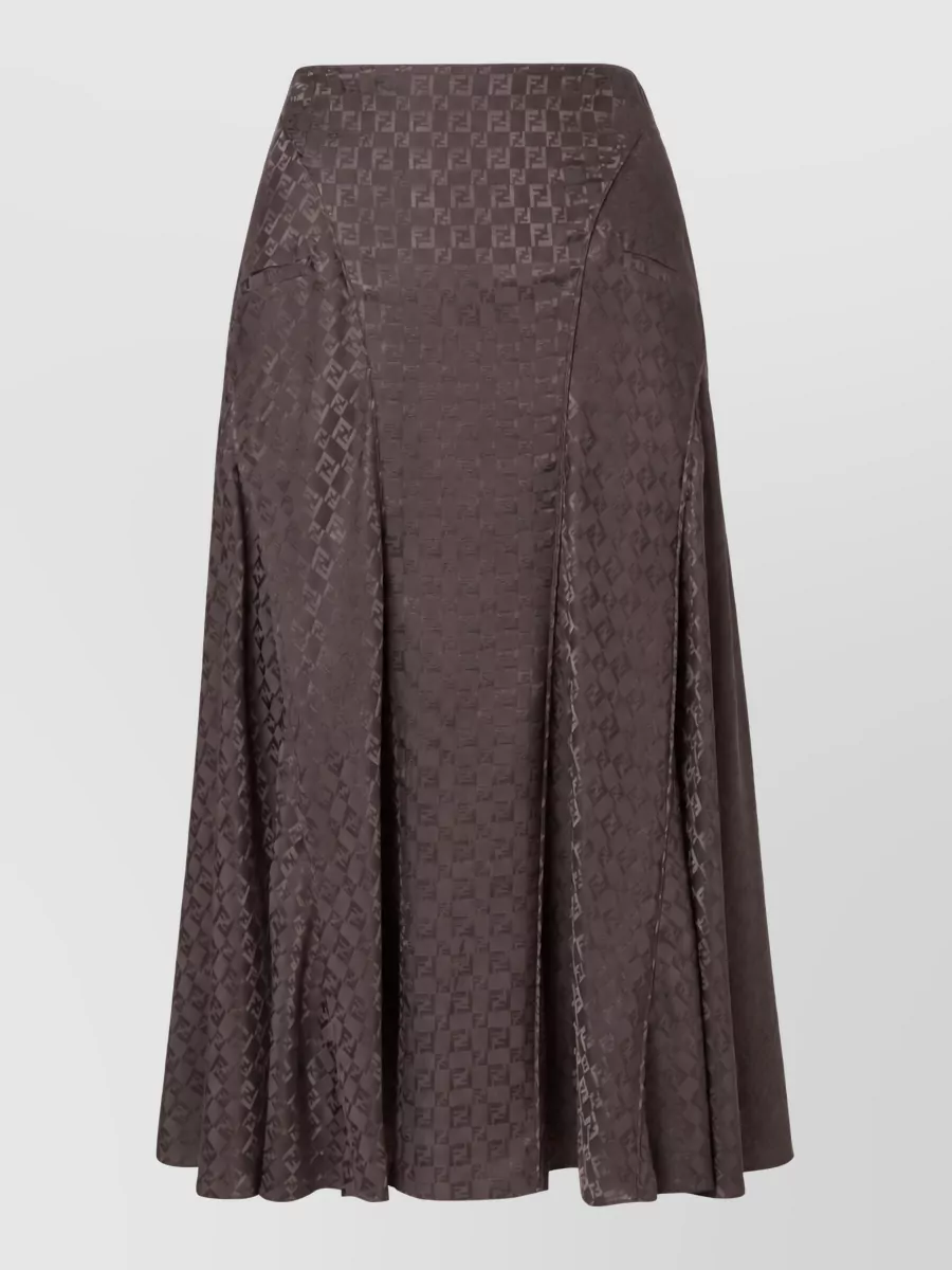 Fendi Silk A-Line Skirt