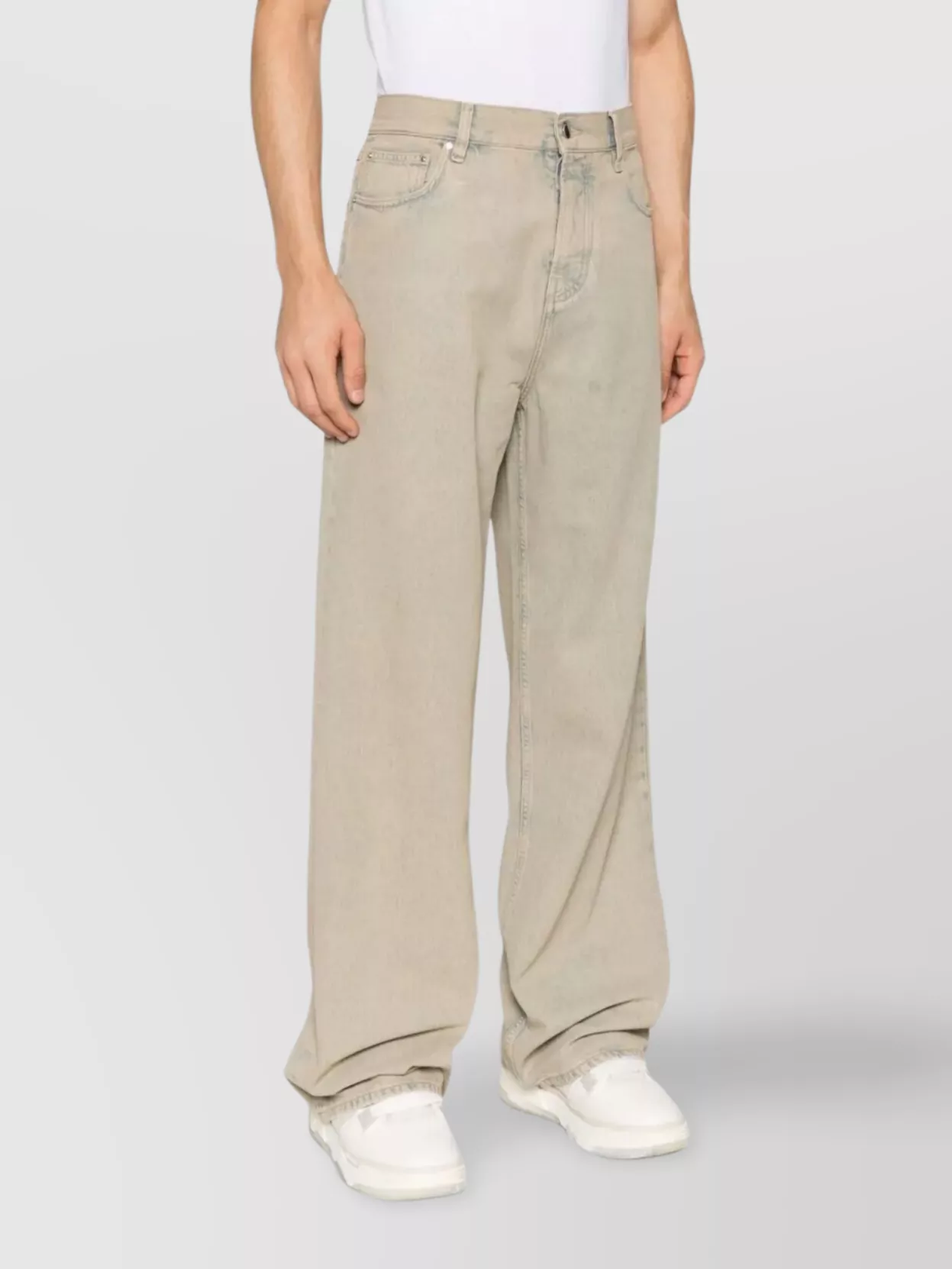 Amiri Relaxed Fit Wide Leg Denim Trousers