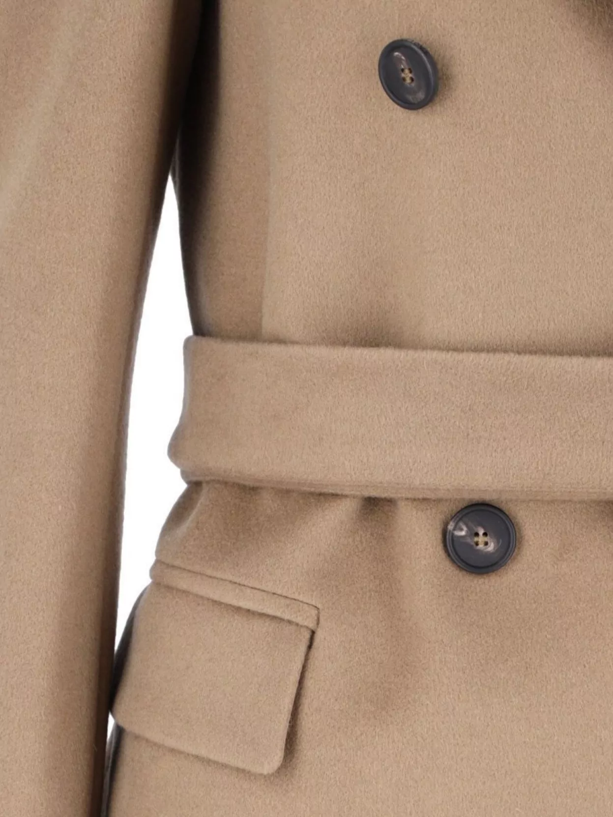 Tagliatore Waist Belted Buttoned Long Lapel Jacket