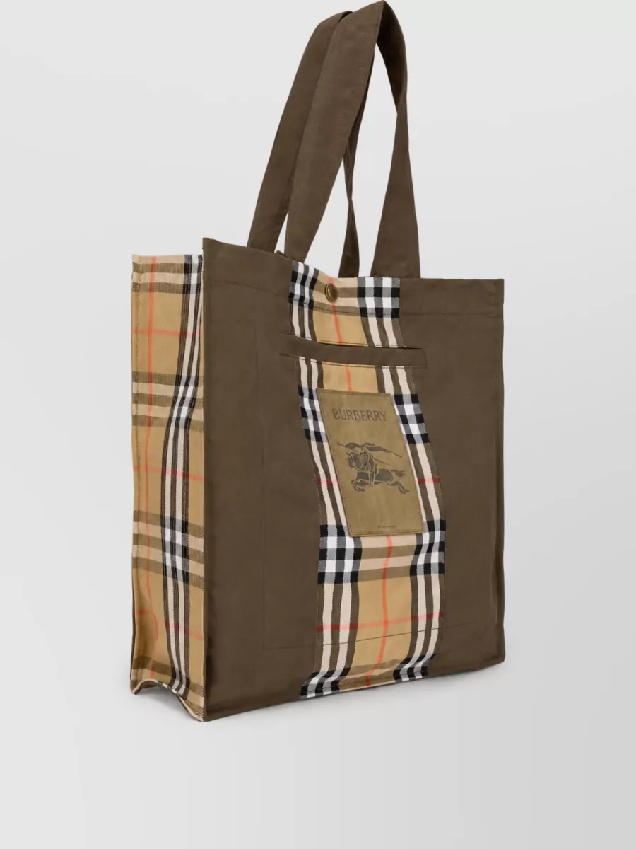 Burberry Checked Tote Bag