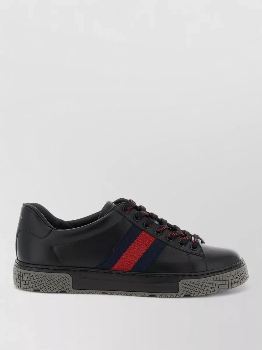 Gucci leather lace-up sneakers