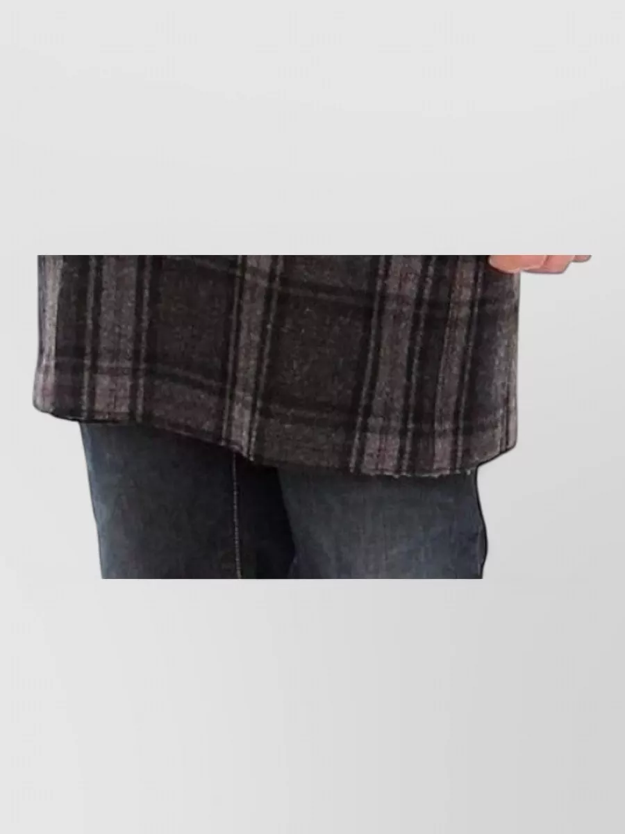 Dolce&Gabbana Wool Blend Checked Double Breasted Coat