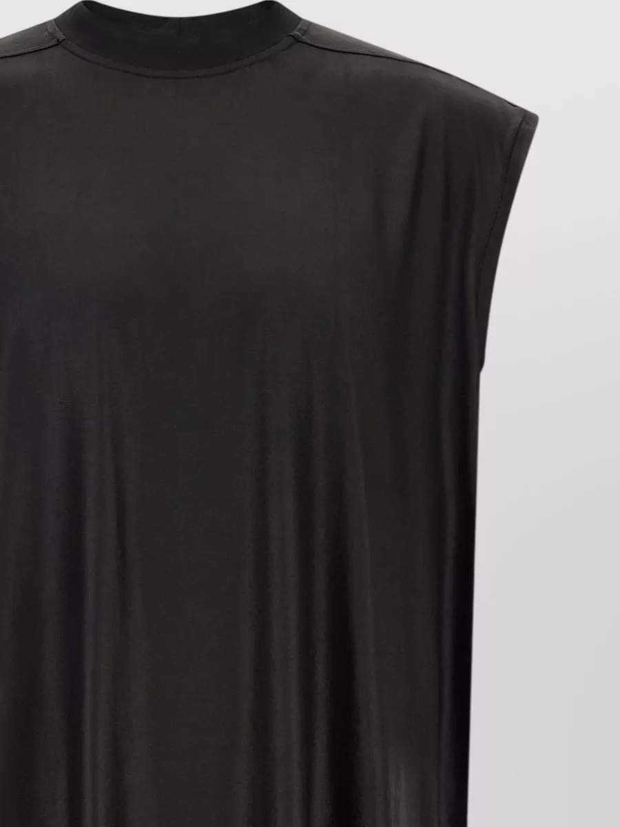 Rick Owens Drkshdw Acetate Oversized Sleeveless Crew Neck Top