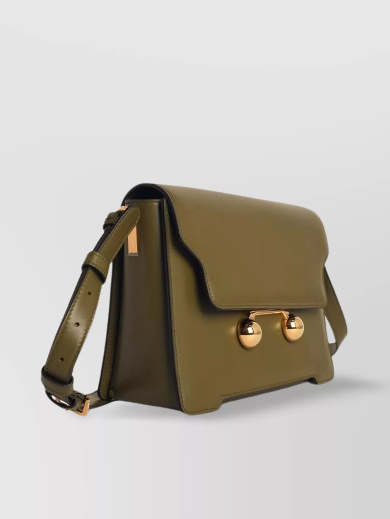 Marni Medium Leather Shoulder Bag With Adjustable Strap