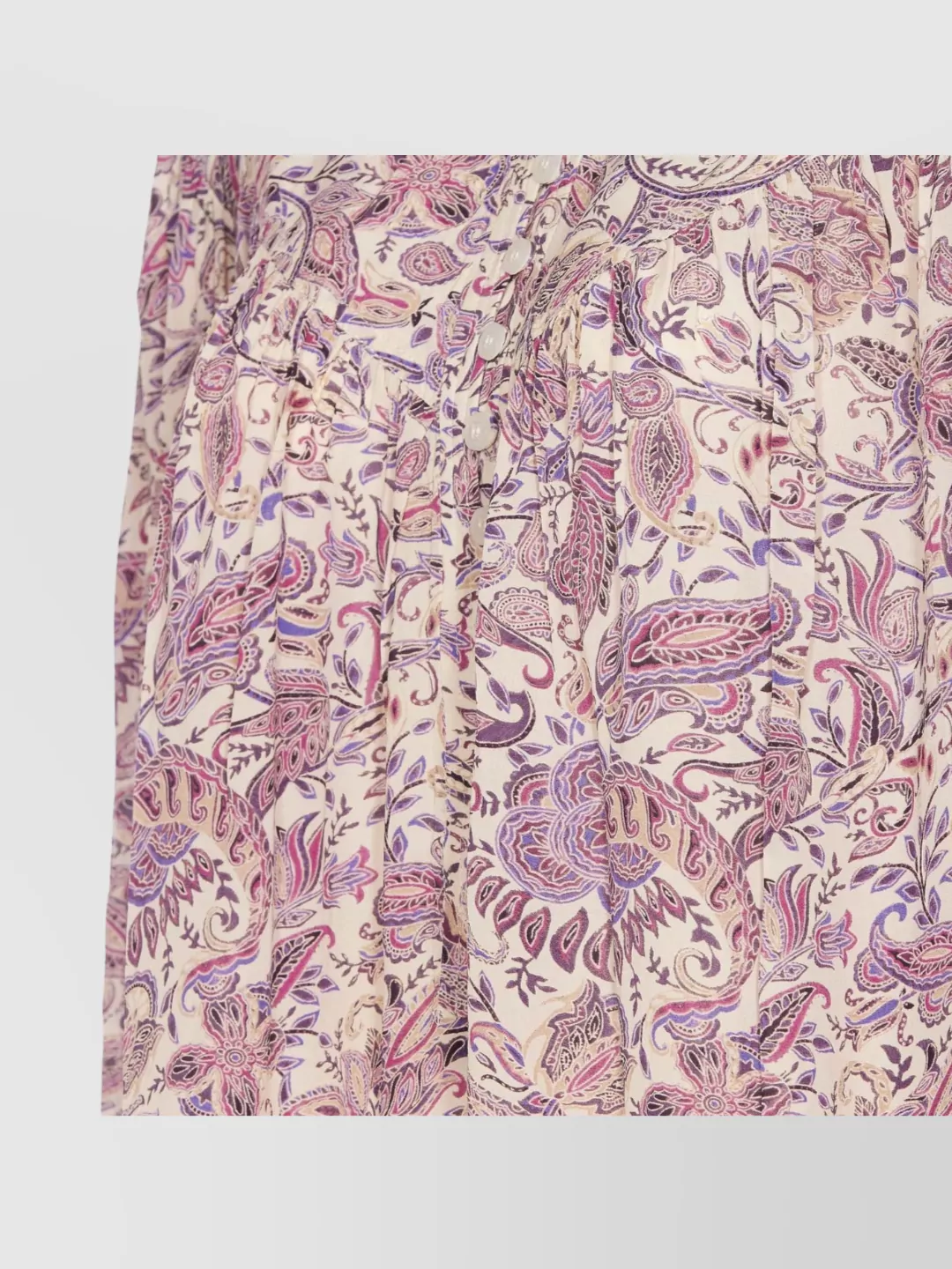 Isabel Marant Etoile Crewneck Paisley Print Long Sleeve Top