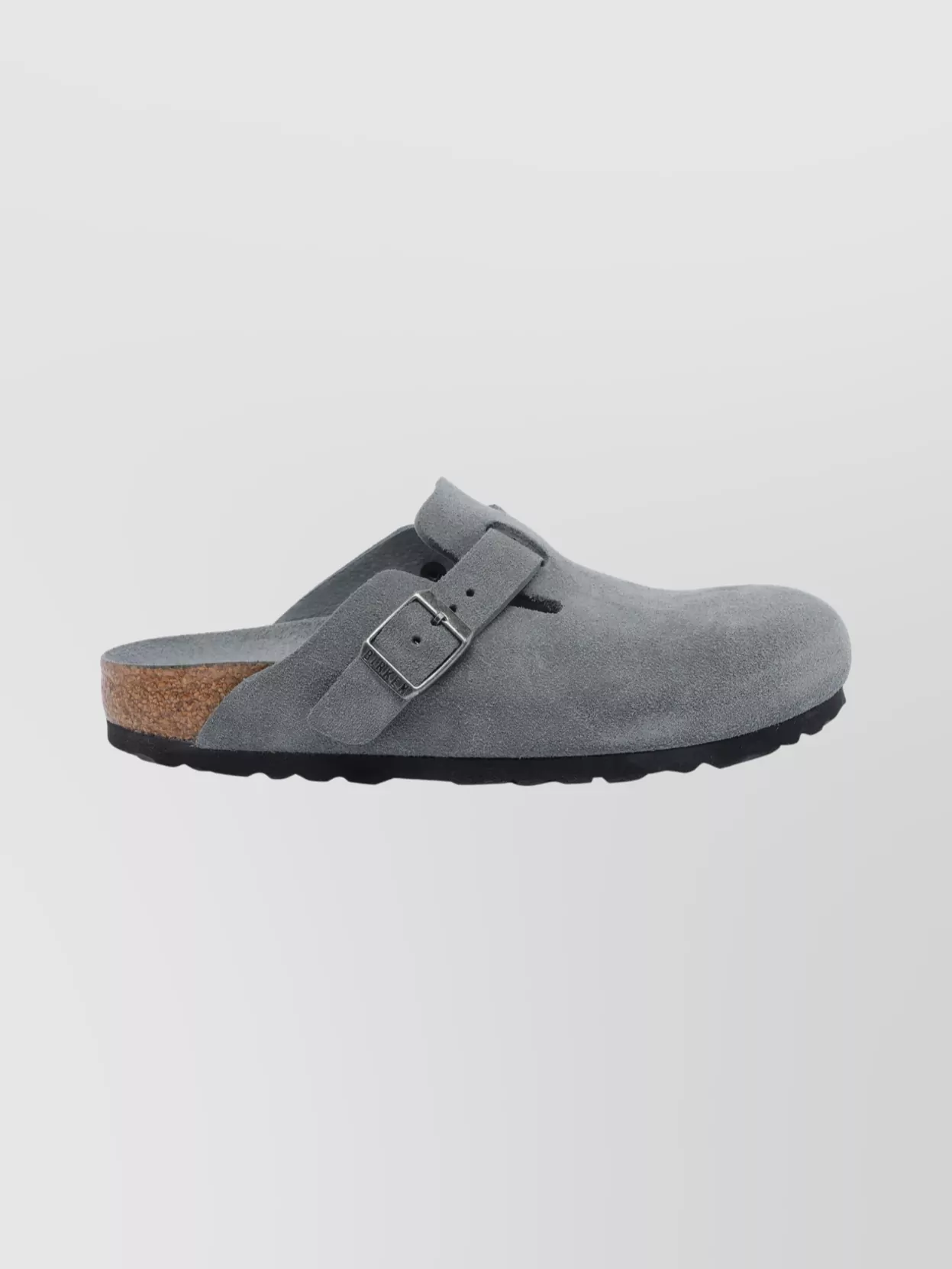 Birkenstock Suede Mules With Buckle And Cork Sole