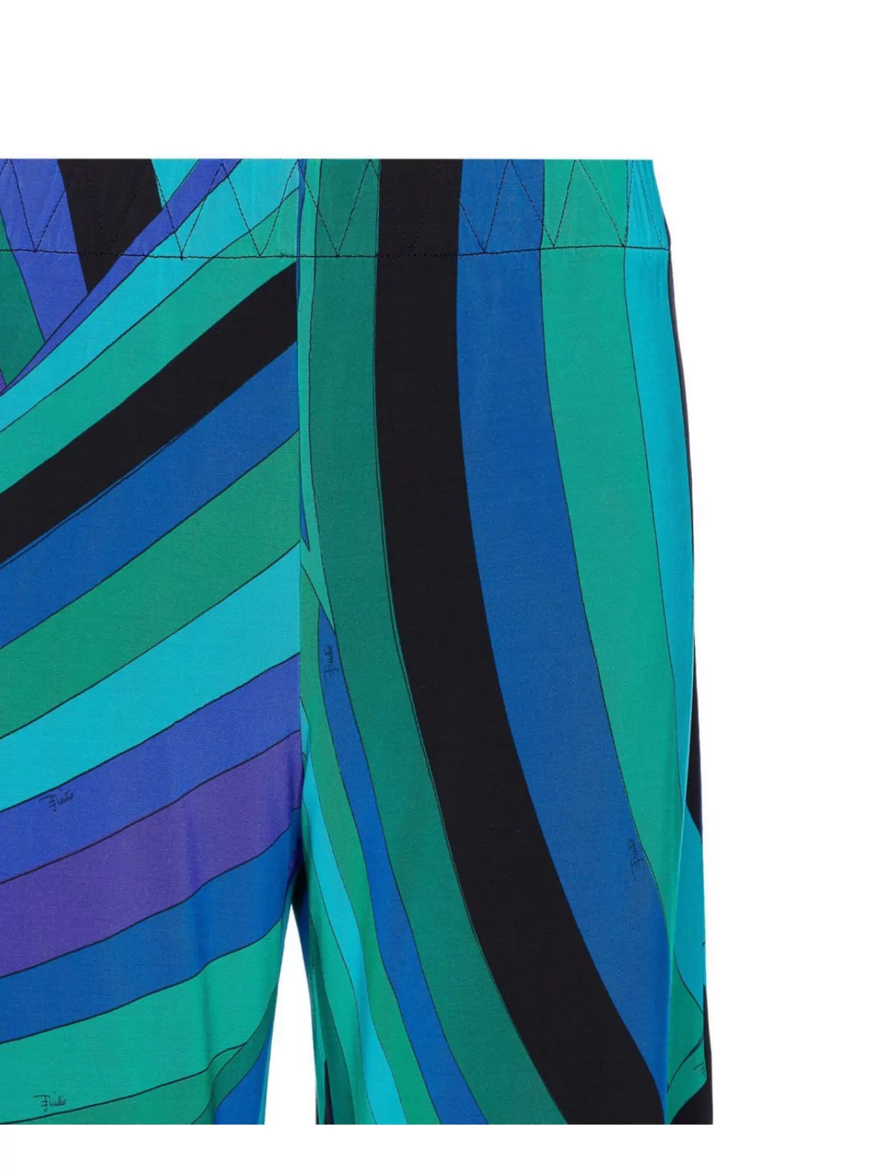 Shop Emilio Pucci Leggings With Elastic Waistband And Wide Leg