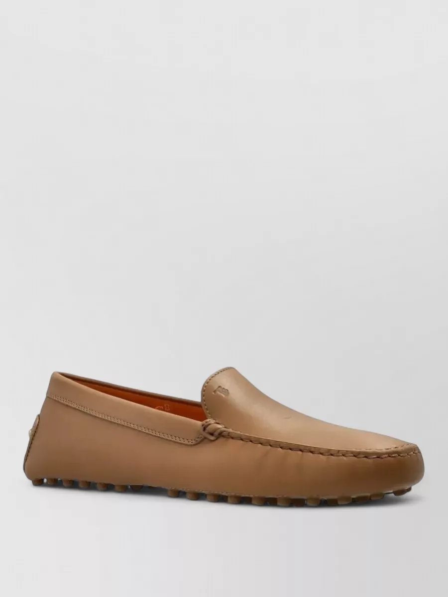 Tod's Leather Loafers Rubber Sole Metal Hardware