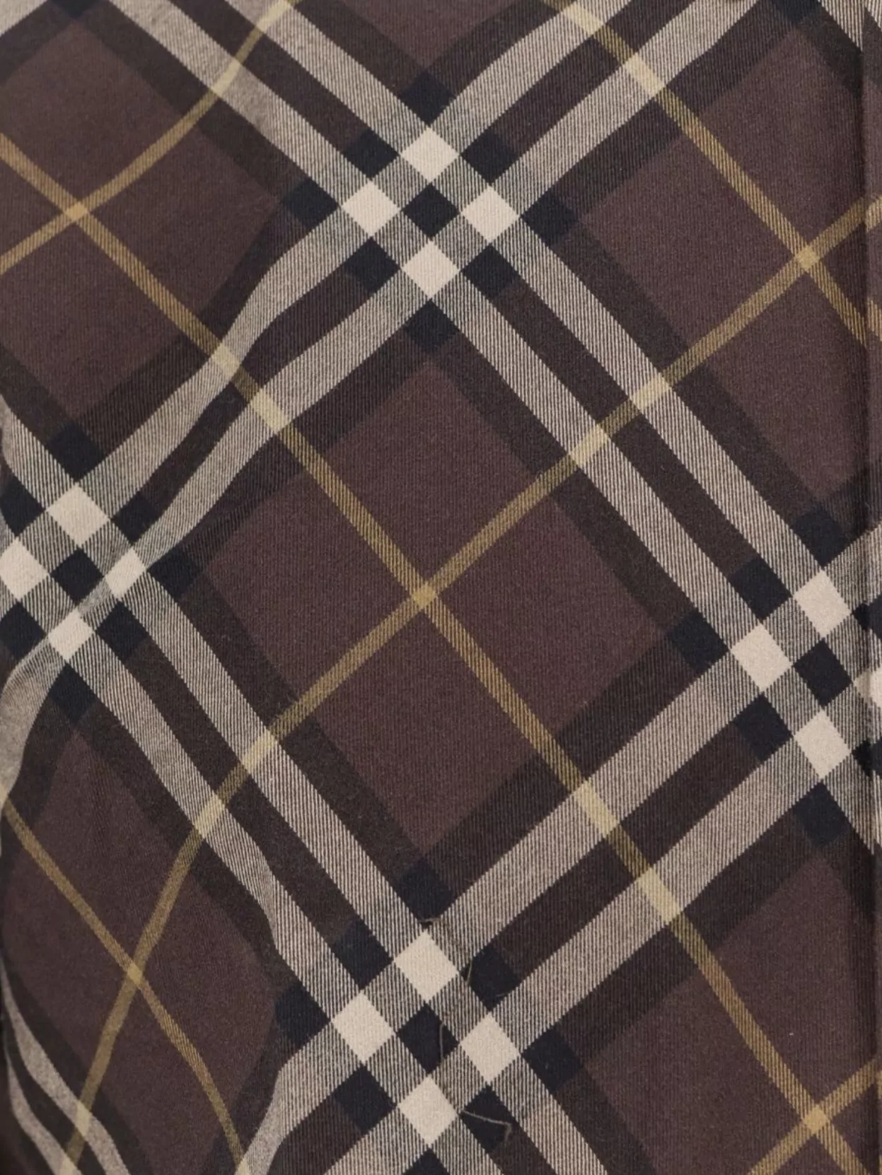 Burberry Check Pattern Cotton Button-Down Shirt