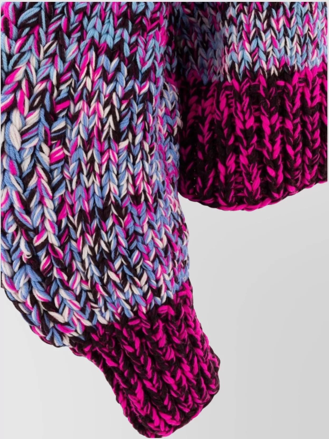 Loewe Chunky Knit Crew Neck Long Sleeve Sweater In Multi