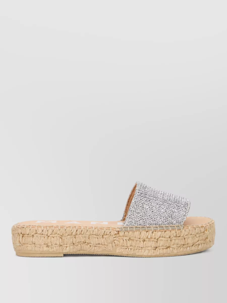 Manebi Platform Espadrille Slides