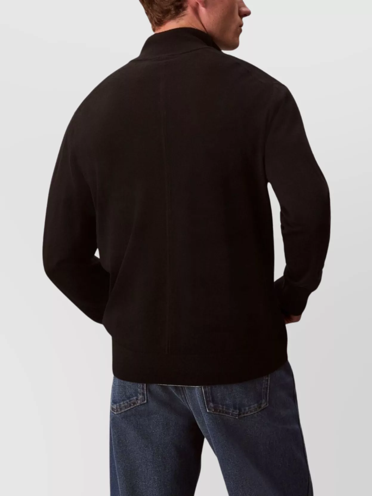 Calvin Klein Wool Crewneck Sweater With Ribbed Cuffs And Hem
