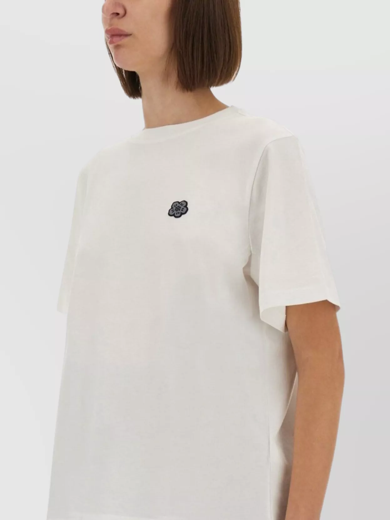Kenzo Short Sleeve Crew Neck Embroidered Top