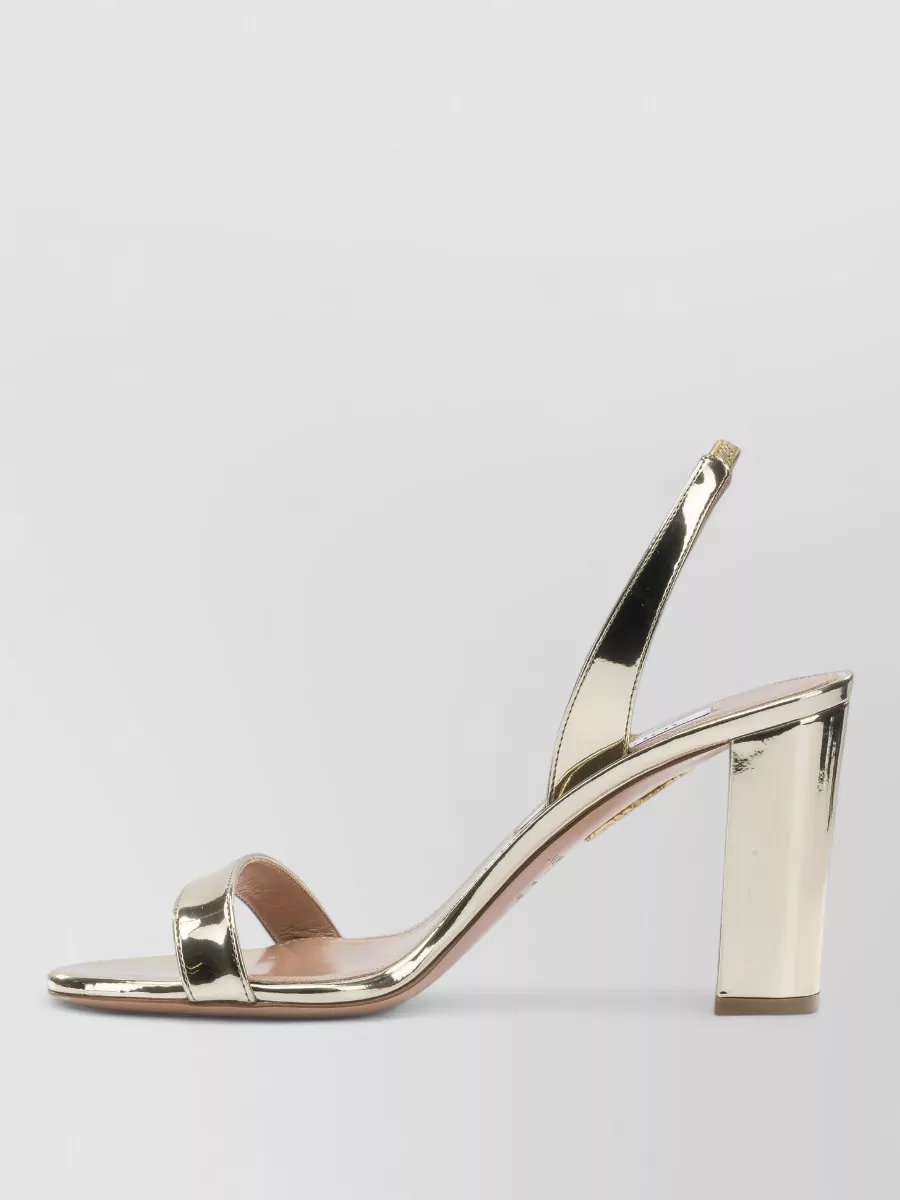 Aquazzura So Nude Block Heel 85Mm Sandals