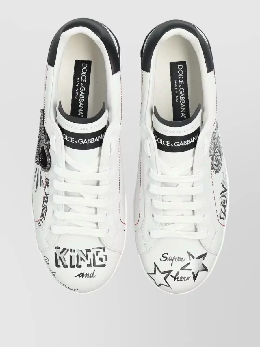 Dolce&Gabbana Leather Low-Top Sneakers