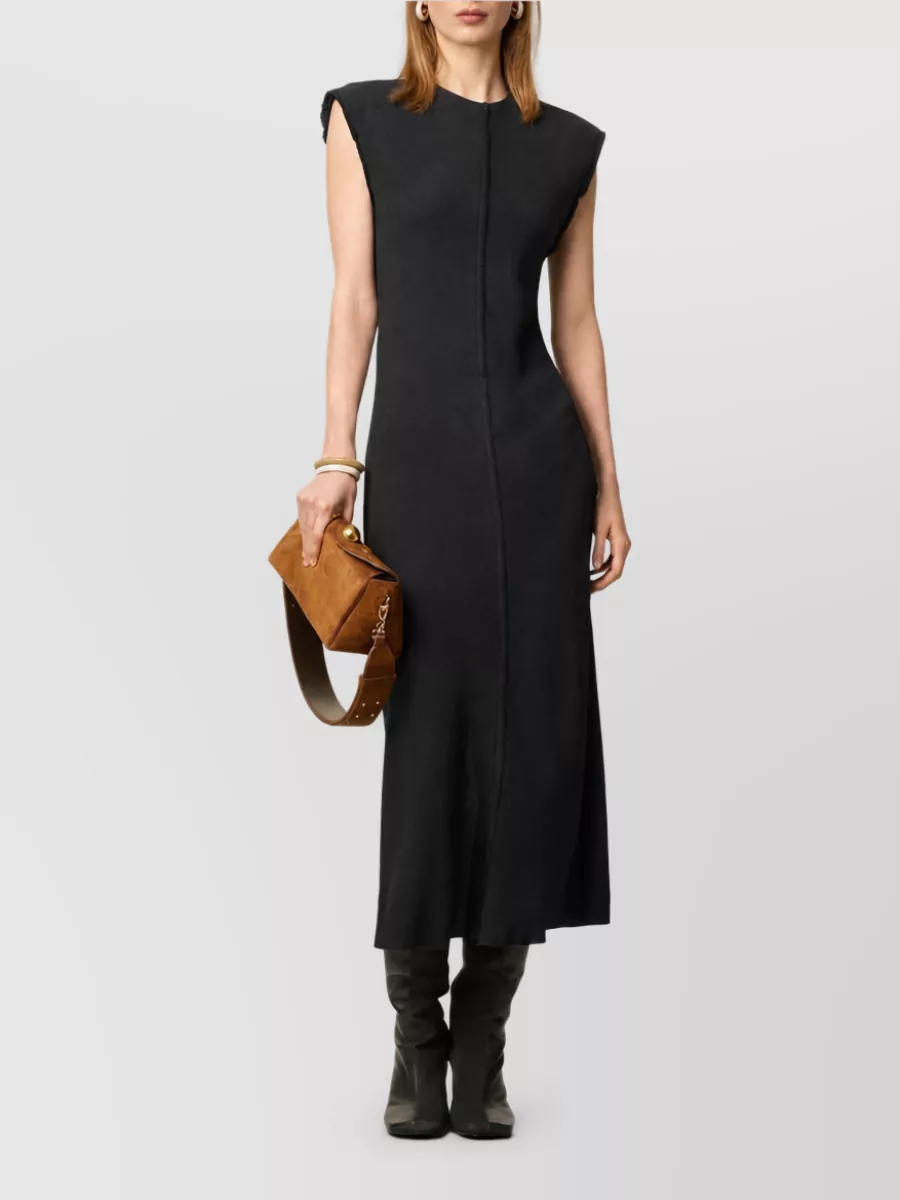 Ami Paris raw edge midi dress