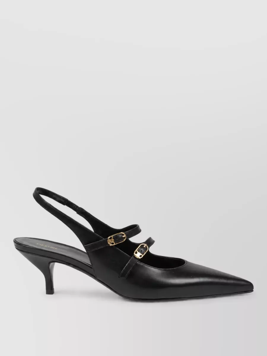 Celine Leather Slingback Mules