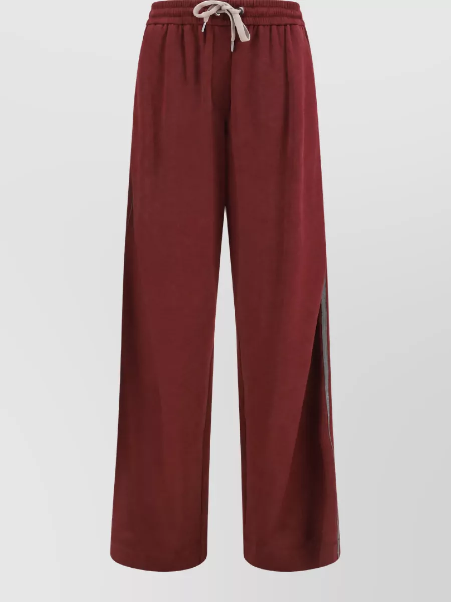 Brunello Cucinelli silk straight-leg relaxed-fit track pants