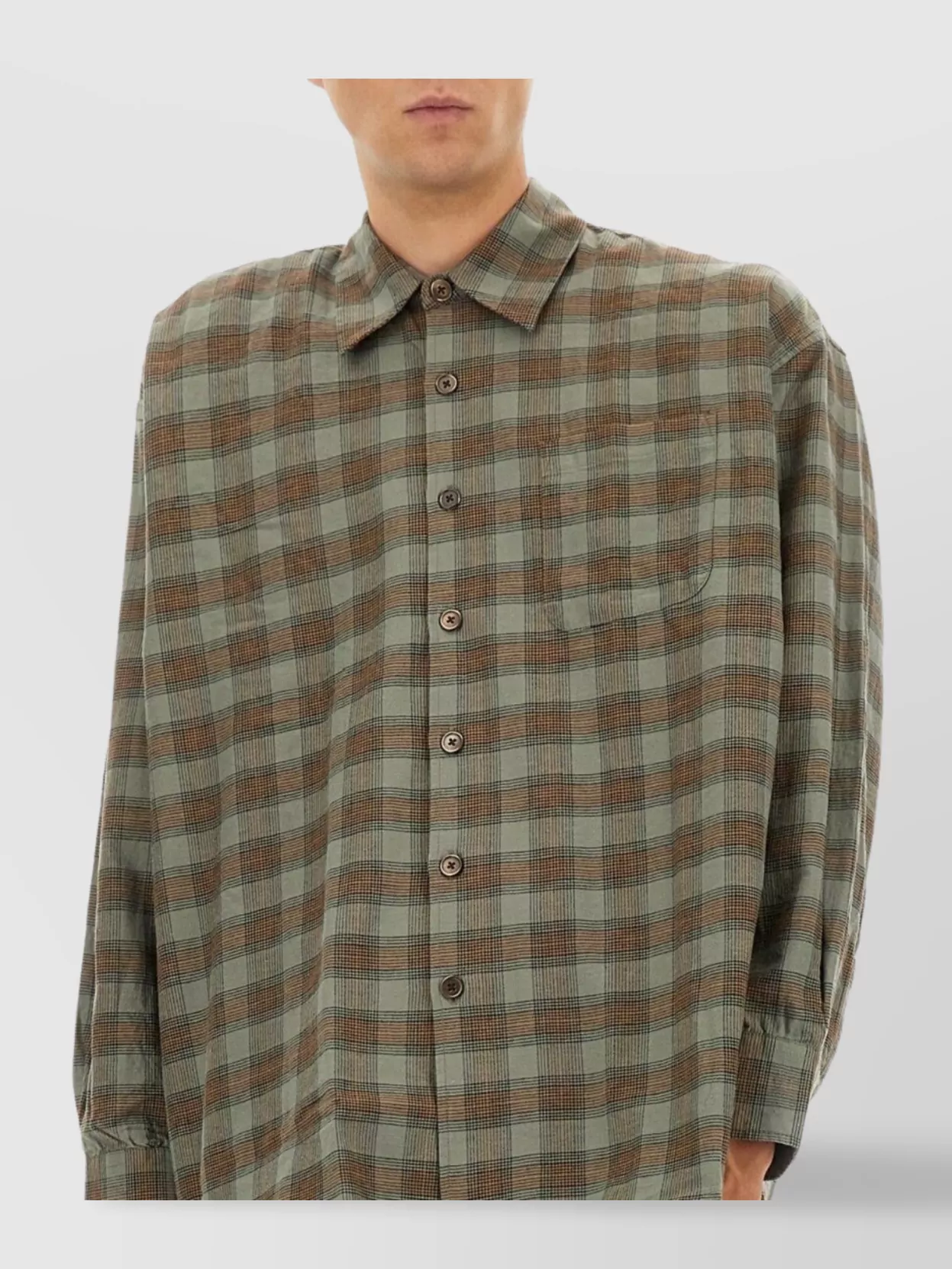 Our Legacy Long Sleeve Checked Shirt With Chest Pocket