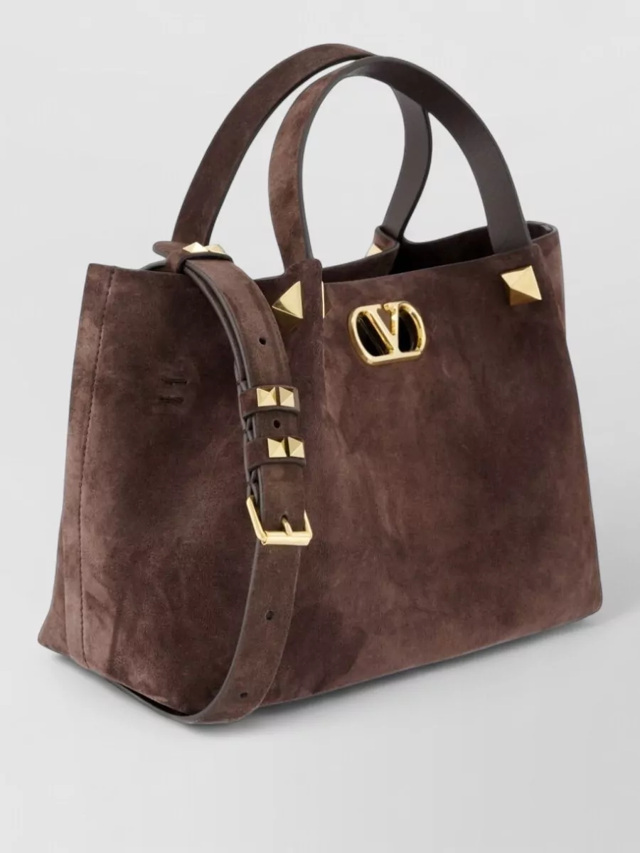 Valentino Garavani Vlogo Signature Small Suede Shoulder Bag