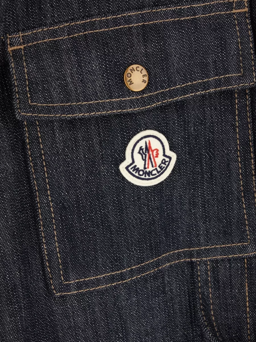 Moncler Denim A-Line Midi Skirt