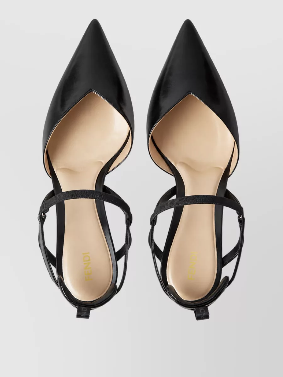 Fendi Leather Strappy Pumps