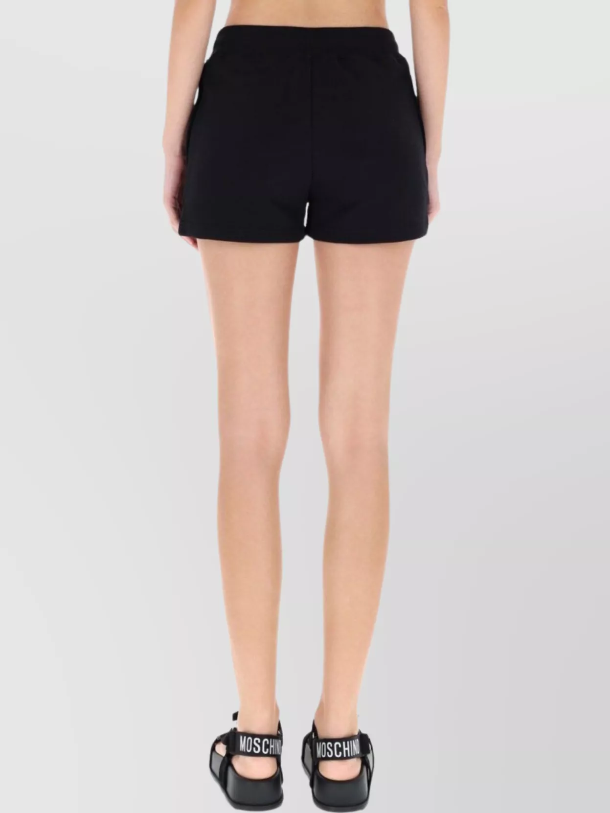 Moschino Teddy Print Graphic Shorts With Elastic Waistband